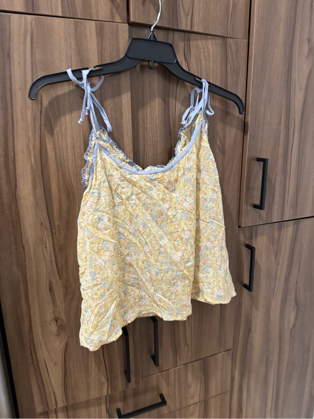 American Eagle Outfitters Yellow Floral Tie-Strap Tank - Picture 6 of 6